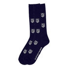 Navy Blue Monochrome Crest Socks